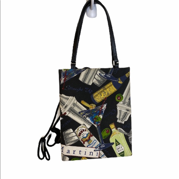 Prezzo Handbags - PREZZO Martini Theme Fabric Beaded Bag Crossbody